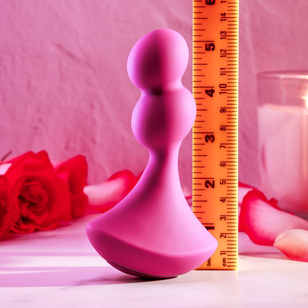 Gender x -  ball game - butt plug - Product front view, with sizes  | Flirtybay.com.au